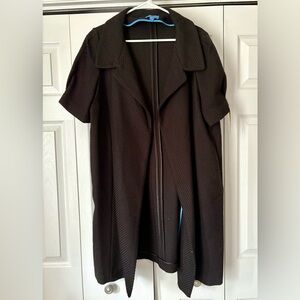 Black Wool Topper Coat